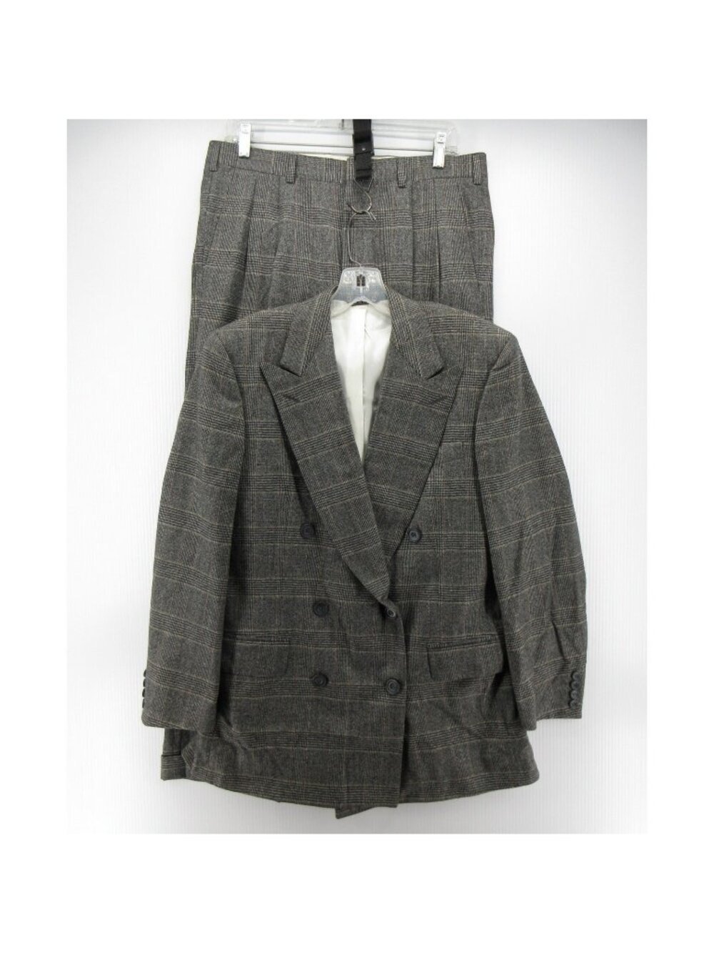 VTG Turnbull Asser Suit 38 Loro Piana Wool Cashmere Glen Plaid 32X29 *